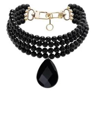 Black Beads Necklace