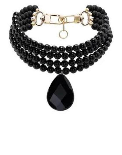 Black Beads Necklace